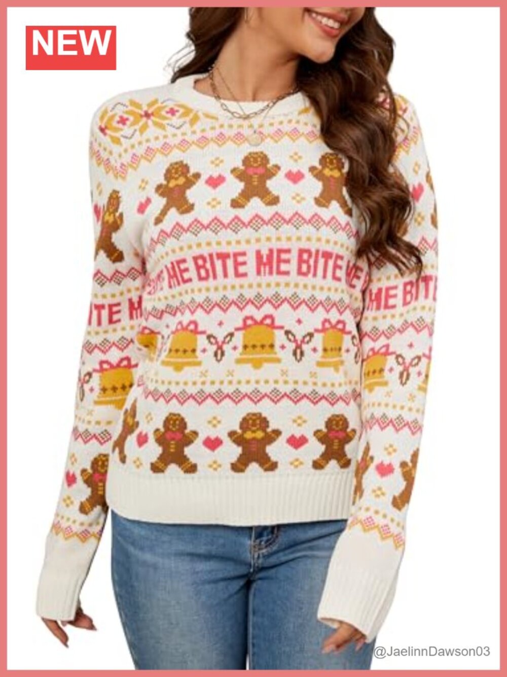 Ugly Christmas Sweater Women's Fuzzy Knitted Pullover Crew Neck Long Sleeve